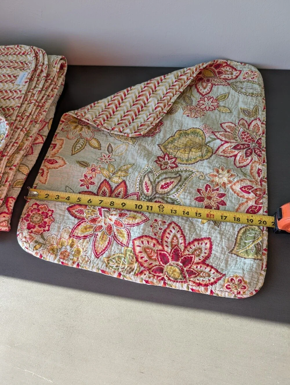 Waverly Floral Green Pink Botanical Quilted Coverlet Bed Spread Size 84